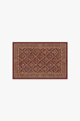Bellflowers Amber Red Flatwoven Rug by Morris & Co.