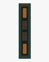 Nerissa Teal & Gold Flatwoven Rug by Architectural Digest
