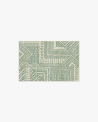 Bogolan Sage Rug by Malene Barnett