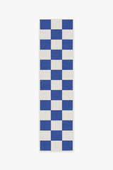 Jaque Checkered Blue Outdoor Rug