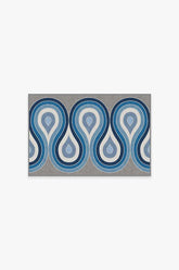 Milano Blue Steel Rug by Jonathan Adler