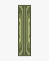 Paradox Green Flatwoven Rug by Jonathan Adler