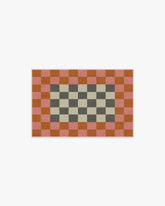Checker Border Pink & Orange Flatwoven Rug by Jonathan Adler