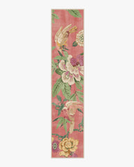 Bamboo & Bird Blossom Pink Rug by Sanderson