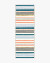 Tropez Stripe Teal Multicolor Outdoor Rug