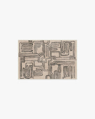 Kassena Black & Ivory Flatwoven Rug by Malene Barnett