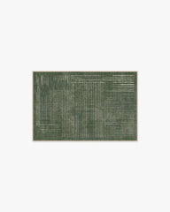 Linear Oasis Green Rug