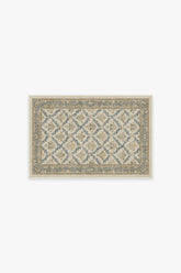 Bellflowers Ivory & Gold Flatwoven Rug by Morris & Co.