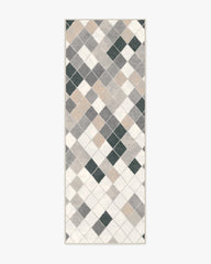 Diamond Mosaic Warm Grey Rug