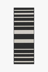 Sailmaker Stripe Black Outdoor Rug