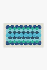 Biba Blue Green Flatwoven Rug by Jonathan Adler