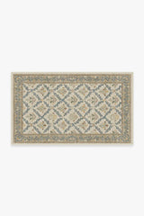 Bellflowers Ivory & Gold Flatwoven Rug by Morris & Co.