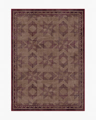 Louisa Brown & Burgundy Rug