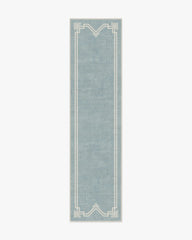 Chrysler Border Chambray Blue Rug by The Hiltons