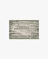 Striated Border Olive Green Flatwoven Rug