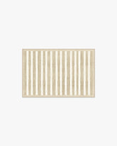 Elin Stripe Latte Cream Flatwoven Rug by goop