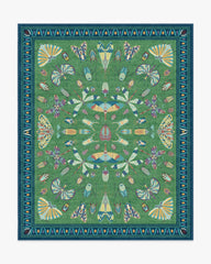 Flutterby Green & Sapphire Rug by Iris Apfel