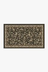 Bird & Pomegranate Soft Black Rug by Morris & Co.