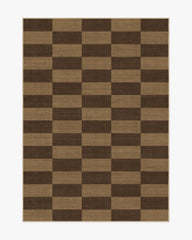 Yates Check Brown Re-Jute Rug by Architectural Digest
