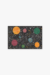 Outer Space Black Flatwoven Rug