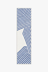 Beach Club Navy & Ivory Outdoor Rug by Gray Malin