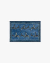 Zebras Blue Rug by Scalamandré
