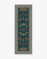Flutterby Teal Rug by Iris Apfel