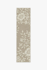 Mallow Flower Natural Stone Flatwoven Rug by Morris & Co.