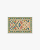 Birds Of A Feather Green & Peach Rug by Iris Apfel