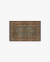 Rowan Teal Blue & Copper Flatwoven Rug