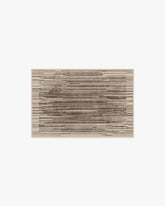 Striated Border Brown Rug