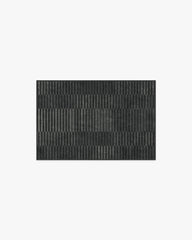 Shadow Stripe Charcoal Flatwoven Rug