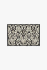 Mickey Damask Charcoal Flatwoven Rug