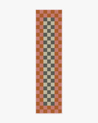 Checker Border Pink & Orange Rug by Jonathan Adler