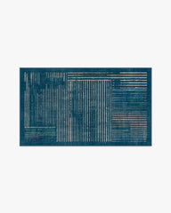 Linear Oasis Blue Rug