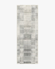 Shadow Stripe Black & Cream Flatwoven Rug