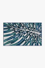Panama Teal Blue Outdoor Rug