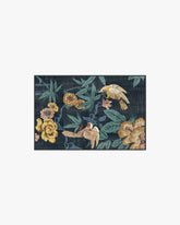 Bamboo & Bird Indigo Flatwoven Rug by Sanderson