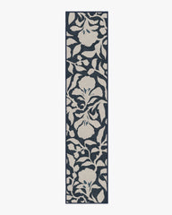 Flora Ink Blue & Ivory Rug by The Hiltons