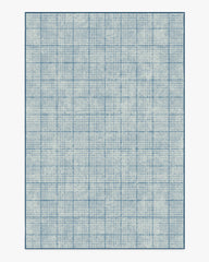 Glen Plaid Chambray & Navy Rug