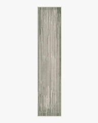 Striated Border Olive Green Flatwoven Rug