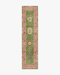 Mehr Green & Soft Pink Outdoor Rug