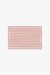 Dot Border Pink Flatwoven Rug