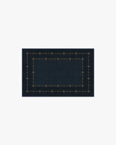Sparkle Border Dark Navy Flatwoven Rug