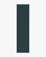 Labyrinth Navy & Teal Rug by Jonathan Adler