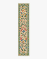 Birds Of A Feather Green & Peach Flatwoven Rug by Iris Apfel