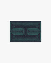 Labyrinth Navy & Teal Flatwoven Rug by Jonathan Adler