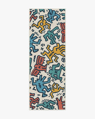 Block Party Multicolor Flatwoven Rug by Keith Haring