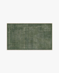 Linear Oasis Green Rug