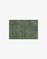 Linear Oasis Green Flatwoven Rug
